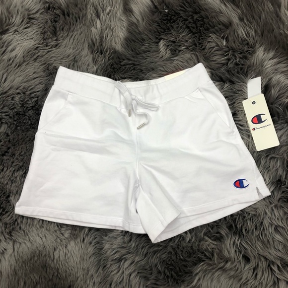 Champion Pants - Champion Knit Shorts: White (PM1436)